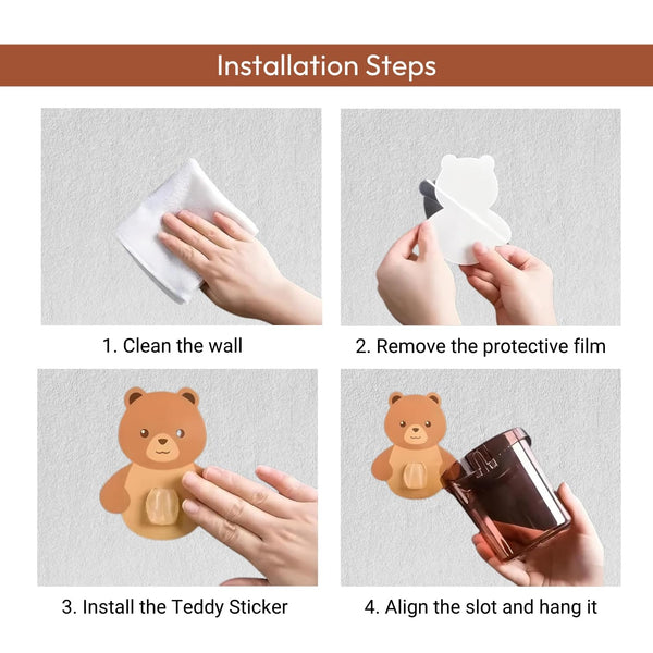 Cute Teddy Bear Toothbrush Holder | 🔥Buy 1 Get 1 Free🔥