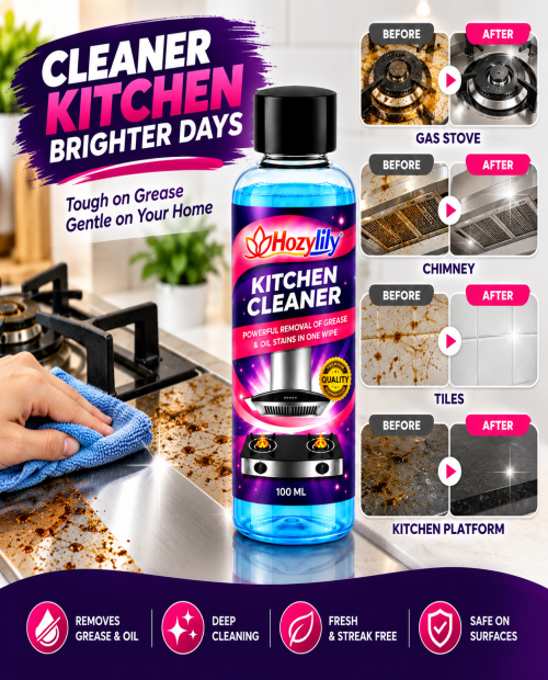 Kitchen Grease & Oil Stain Cleaner | Pack of 4 | Powerful Cleaning | Just โน599