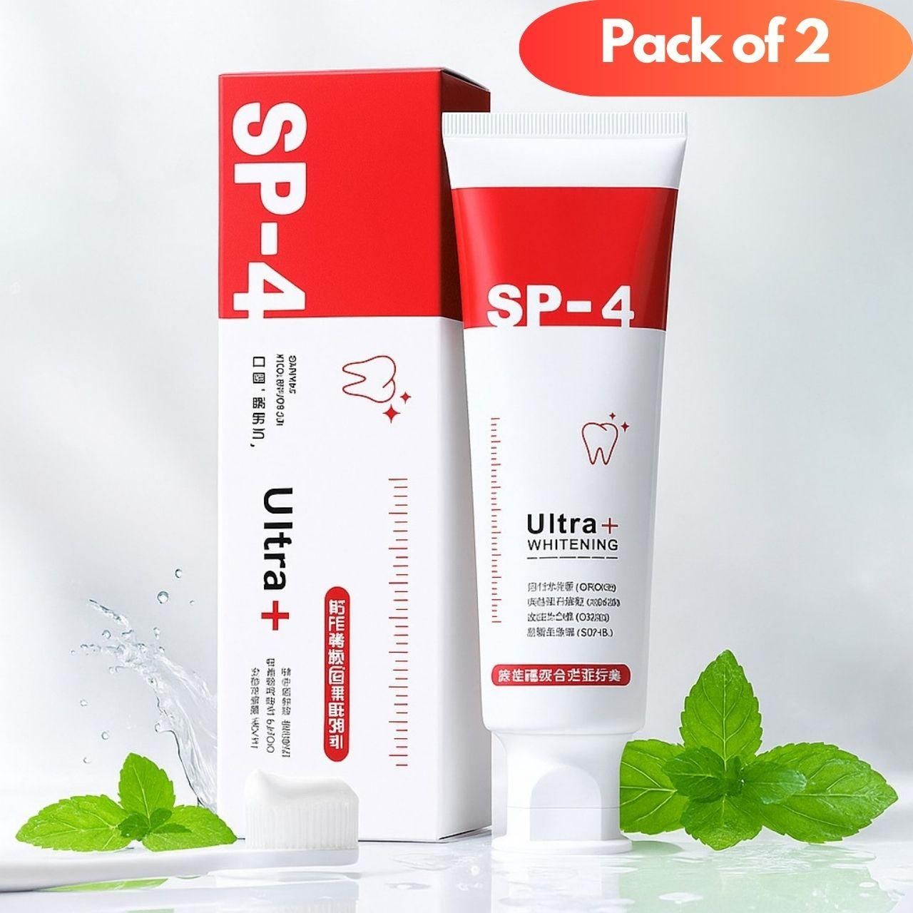 Sp-4 probiotic whitening toothpaste, Teeth Whitener Toothpaste, Natural Tooth Whitener (PACK OF 2)