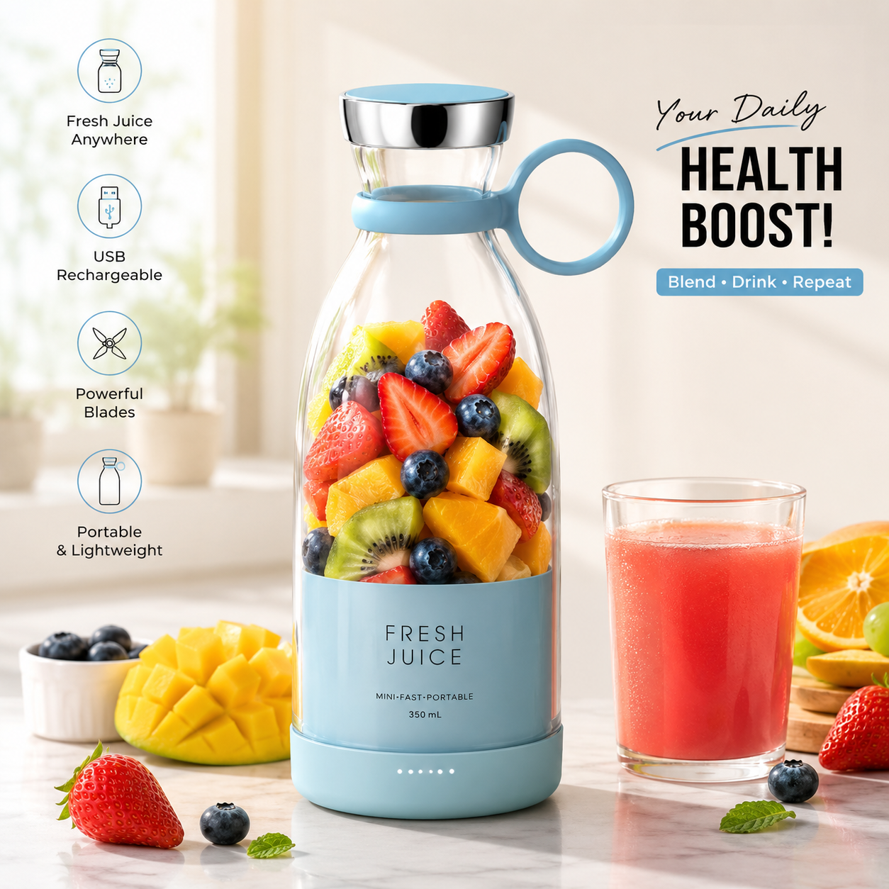 🥤 Portable Fresh Juice Blender – Make Healthy Drinks Anywhere