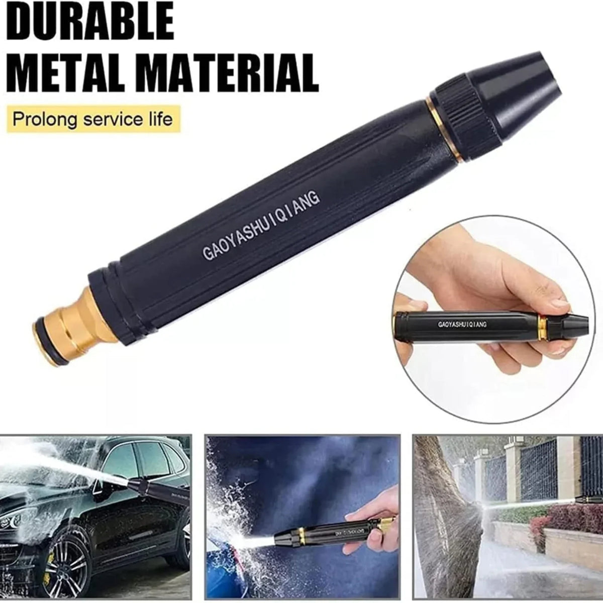 Brass High Pressure Water Nozzle | Heavy Duty Metal Power Washer Wand |Just Rs. 599/- Pack of 2