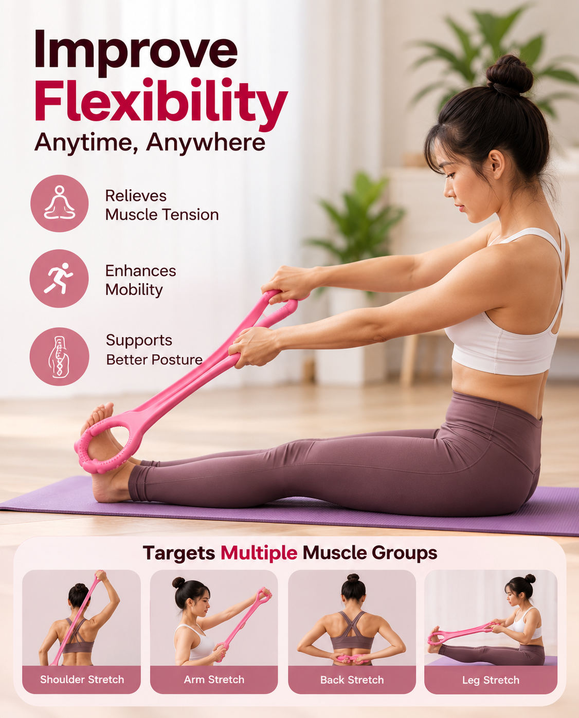 Resistance Band with Double Toning Tube |Home Gym Workout, Strength Training & Physiotherapy Equipment | 6 Months Warranty