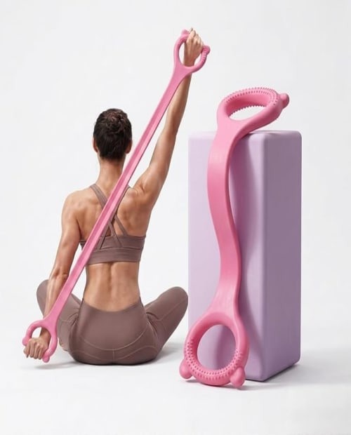 Resistance Band with Double Toning Tube |Home Gym Workout, Strength Training & Physiotherapy Equipment | 6 Months Warranty